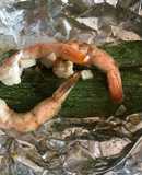 Paquetitos de calabacitas con camarones