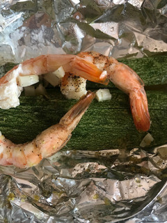 Una foto de Paquetitos de calabacitas con camarones