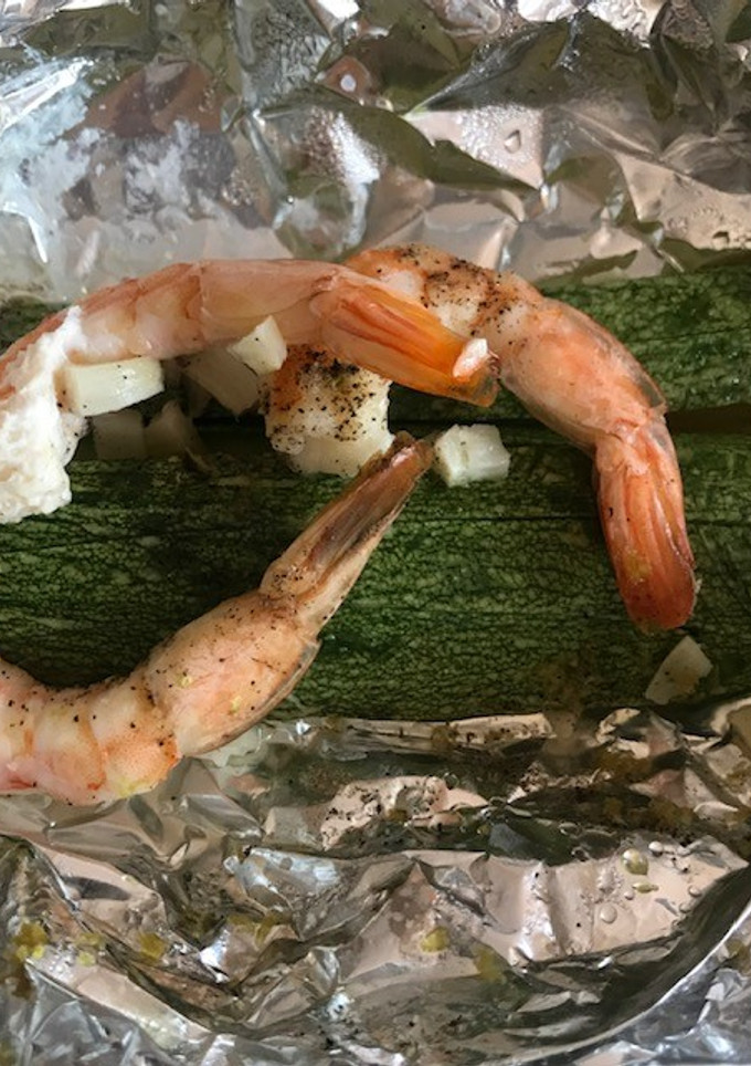 Una foto de Paquetitos de calabacitas con camarones