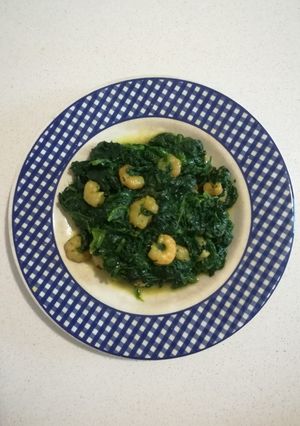 Foto principal de Espinacas rehogadas con gambas (Olla Gm G)