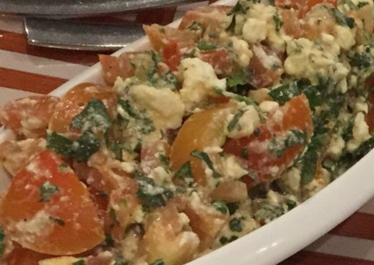 Step-by-Step Guide to Cook Super Quick Light Feta and Tomato Salad