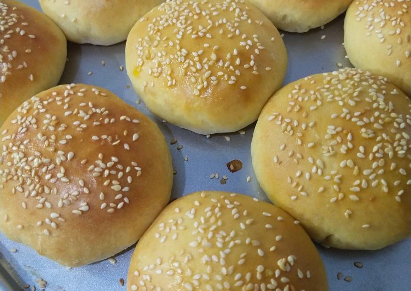 Roti Bun Burger Homemade Vegan (Tanpa Telur dan Susu)