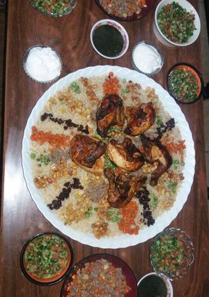 صورة لوصفة اوزي بالدجاج