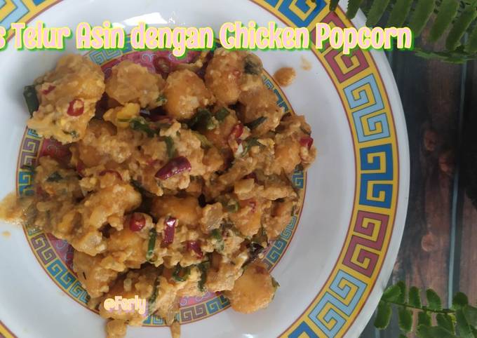 Langkah Mudah untuk Menyiapkan Saus telur asin dengan chicken popcorn yang Lezat