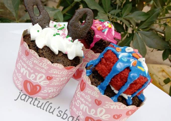 Recipe of Homemade Drips cupcakes