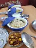 Variety rice coconut, imli rice small potato, curd