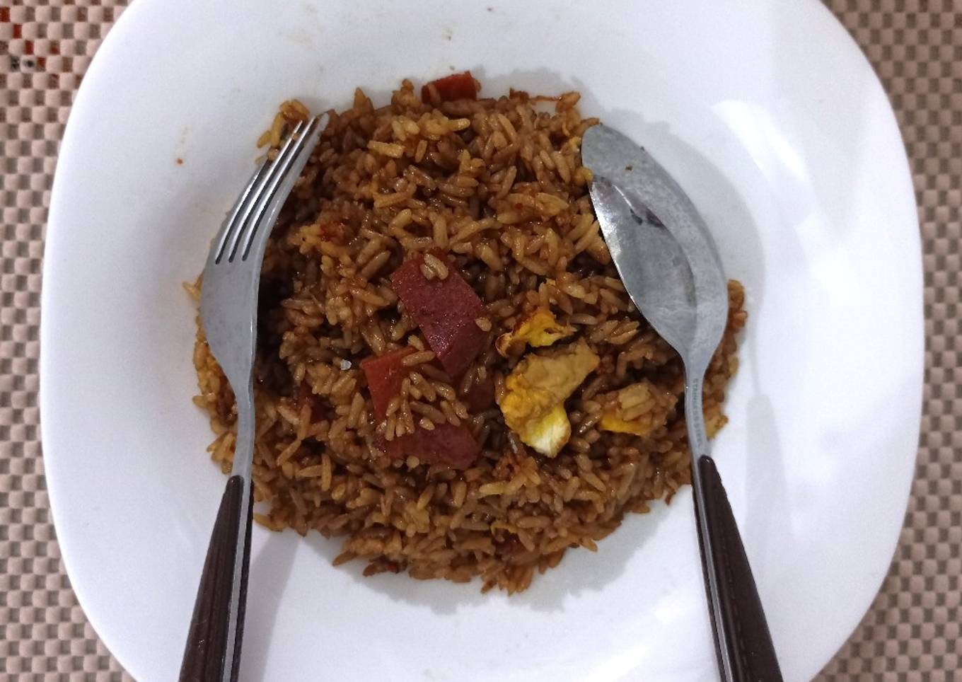 Nasi goreng smokebeef mix bumbu racik