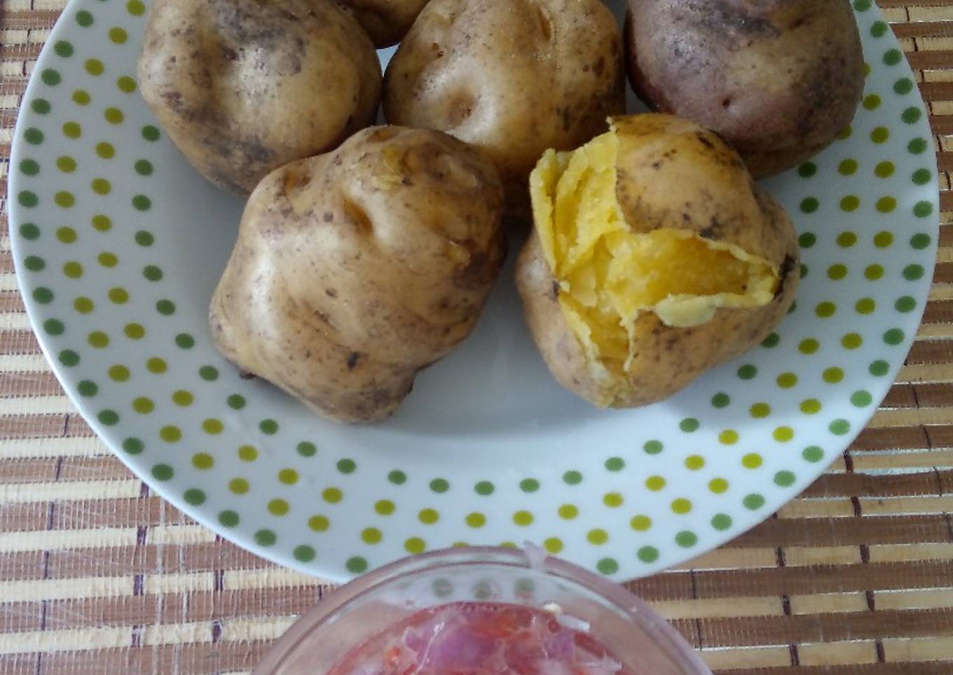 Papá crespa arenoza con ají natural