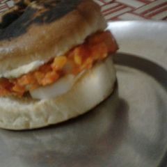 A picture of Homemade burger.