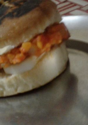 A picture of Homemade burger.