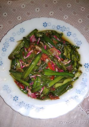 Foto resep Cah Genjer dengan Combrang