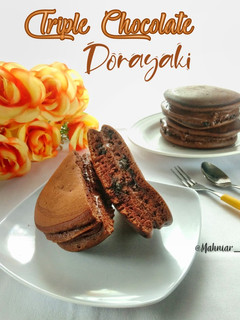 Foto resep Triple Chocolate Dorayaki