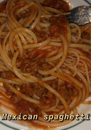 A picture of Mexican spaghetti.