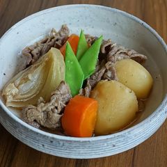 A picture of Instant Pot Nikujaga (Japanese Beef & Potato Stew).