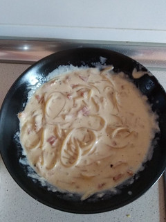 Una foto de Spaghetti con nata y bacon, con Mambo Cecotec