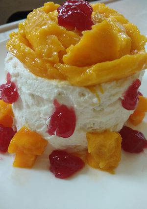A picture of Bread mango cake.