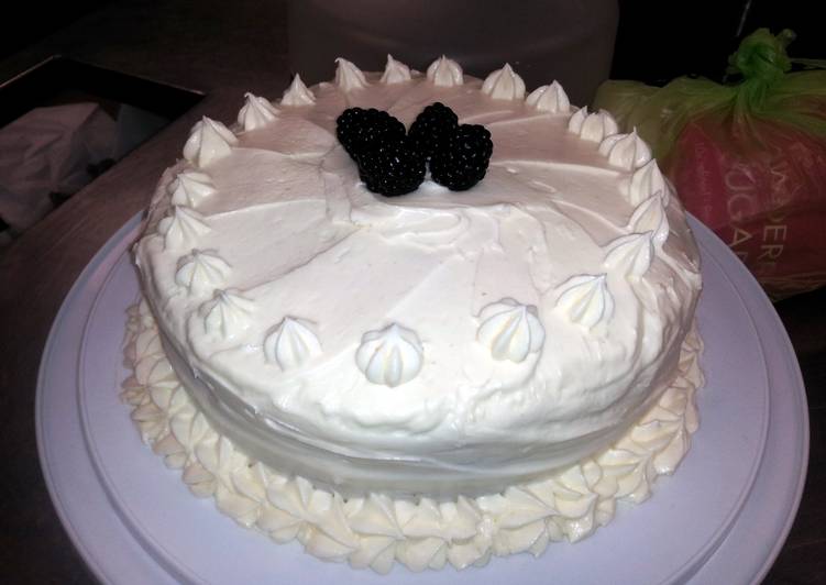 Lemon Cake w/ lemon cream cheese frosting