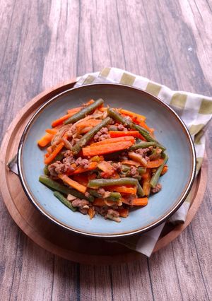 Foto resep Tumis Wortel Buncis Daging Giling