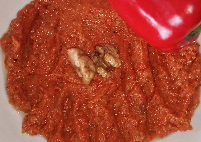 Recipe of Quick Roasted red pepper sauce &#34;muhamara&#34;