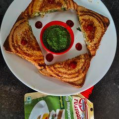 A picture of Veg mayonnaise sandwich.