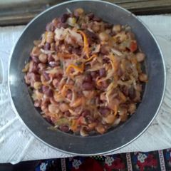 Githeri with cabbage A picture of Githeri with cabbage.