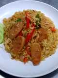 ข้าวผัดแหนมน้ำพริกเผา