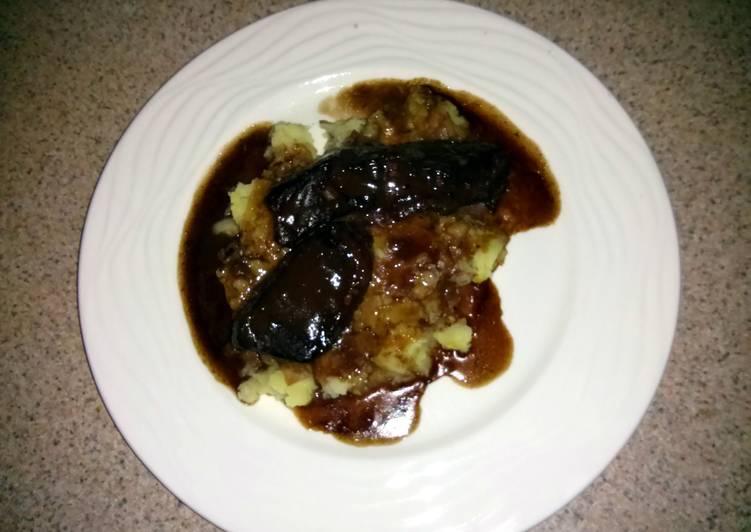 Recipe of Speedy braised beef short ribs with garlic mashed potatoes