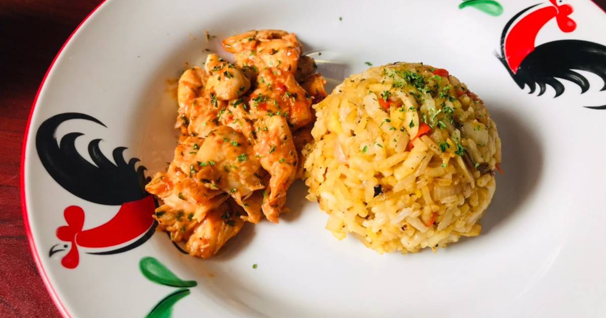  Resep Nasi goreng garlic dan ayam pedas manis oleh Aldilla Marzha Cookpad