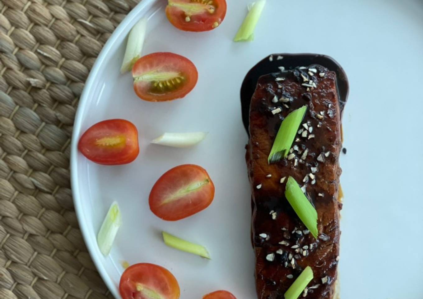 Salmón teriyaki sin gluten y sin azúcar