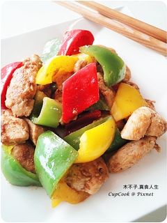 15分鐘家常菜 沙茶彩椒雞丁 的食譜成品照片