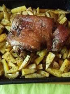 Una foto de Pernil de cerdo. (Sencillo)