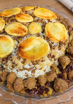 عکسی از دستور عدس پلو