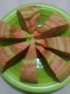 Foto resep Bolu rainbow putih telur