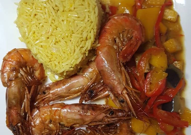 Recipe of Speedy Mild Red Curry with Prawns and Mango