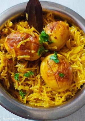 A picture of Egg Biryani.