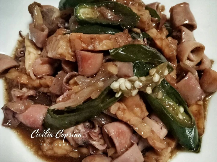 Langkah Gampang Membikin Resep  Tumis Cumi Asin Tempe yang Lezat Sekali, Menggugah Selera