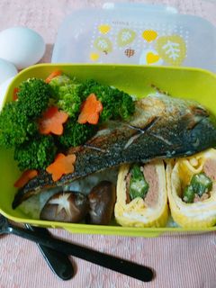 香煎鯖魚便當 的食譜成品照片