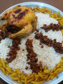 عکسی از دستور مرغ شکم پر در فر