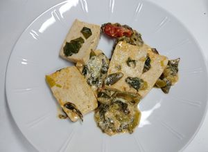 Foto principal de Tofu estofado con verdolaga y jalapeños