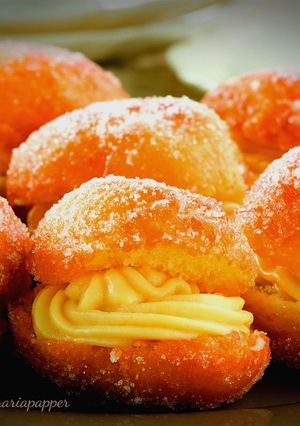 Foto principal de Pelotas de fraile rellenas con crema. (Thermomix)