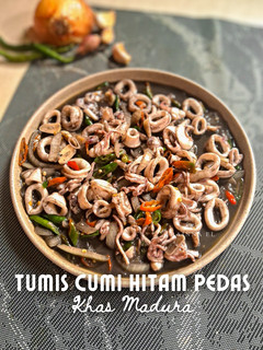 Foto resep Tumis Cumi Hitam Pedas