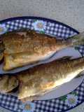 Fried sea bream and sea bass