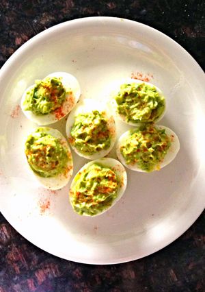 A picture of Deviled Avocado Eggs.