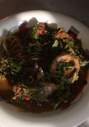 A picture of Spinach soup.