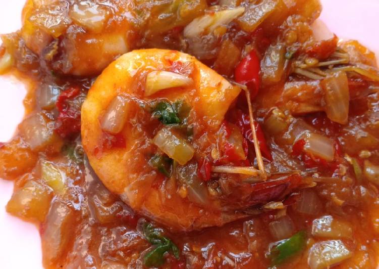 Resep Udang saus tiram bumbu kental tanpa maizena, Lezat Sekali