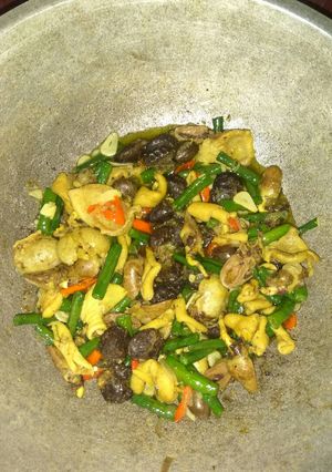 Foto resep Tumis jantung dan usus ayam kacang panjang