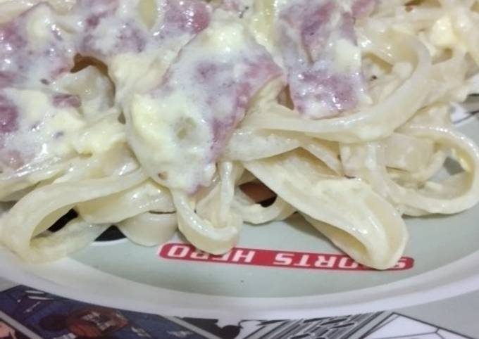 Resep Fettucini Carbonara Oleh Nuansa Bela Cookpad