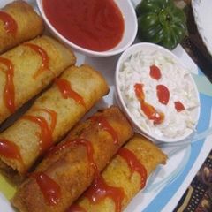 A picture of Homemade chicken roll.