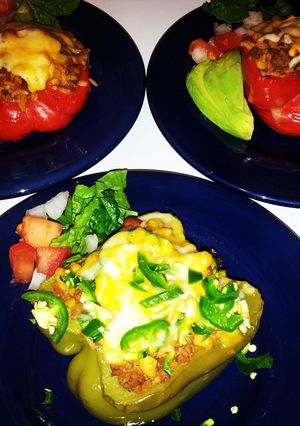 A picture of My Stuffed Bell Peppers.