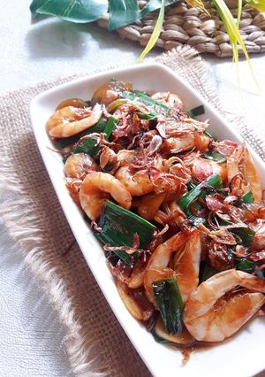 Foto resep TAIWANESE ONION SHRIMP SAUTE (Tumis Udang Bawang Ala Taiwan)